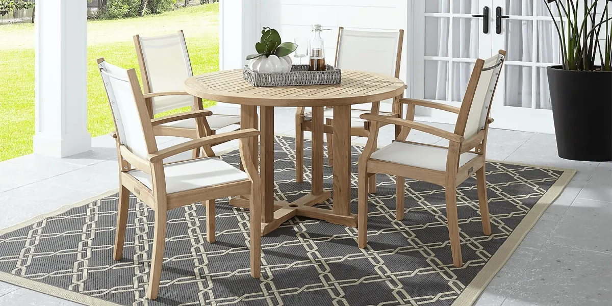 Pleasant Bay Teak Round Outdoor Dining Table