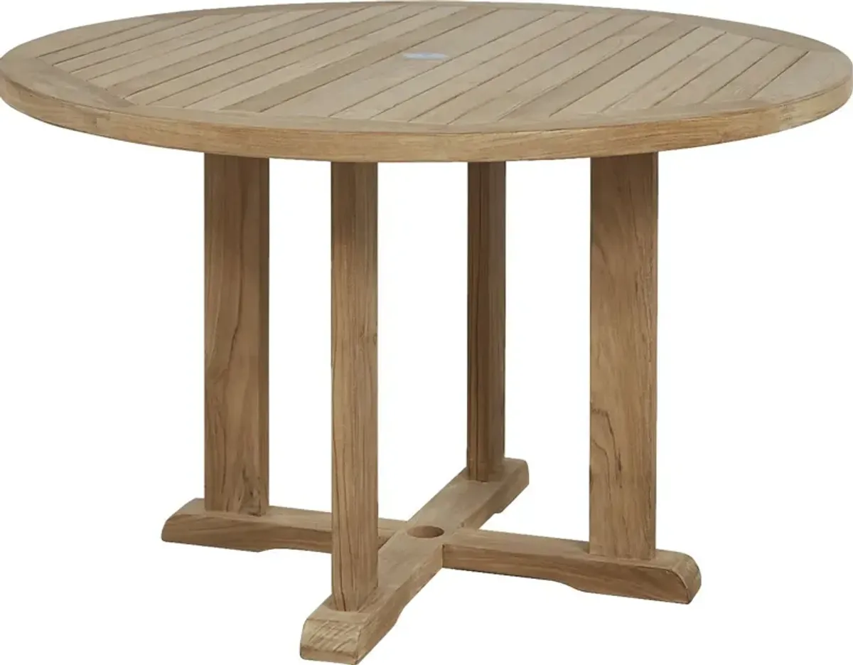 Pleasant Bay Teak Round Outdoor Dining Table