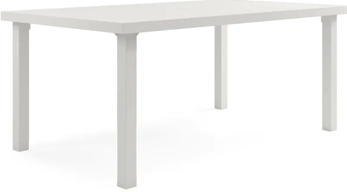 Park Walk White 70 in. Rectangle Outdoor Dining Table