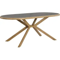 Logen Natural Oval Outdoor Dining Table