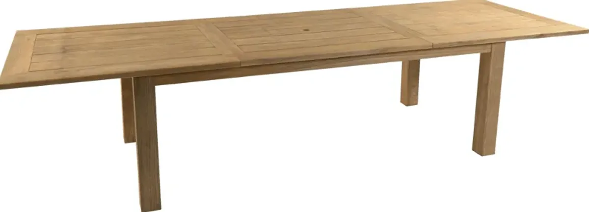 Hamptons Cove Teak 86 in. Rectangle Extension Outdoor Dining Table