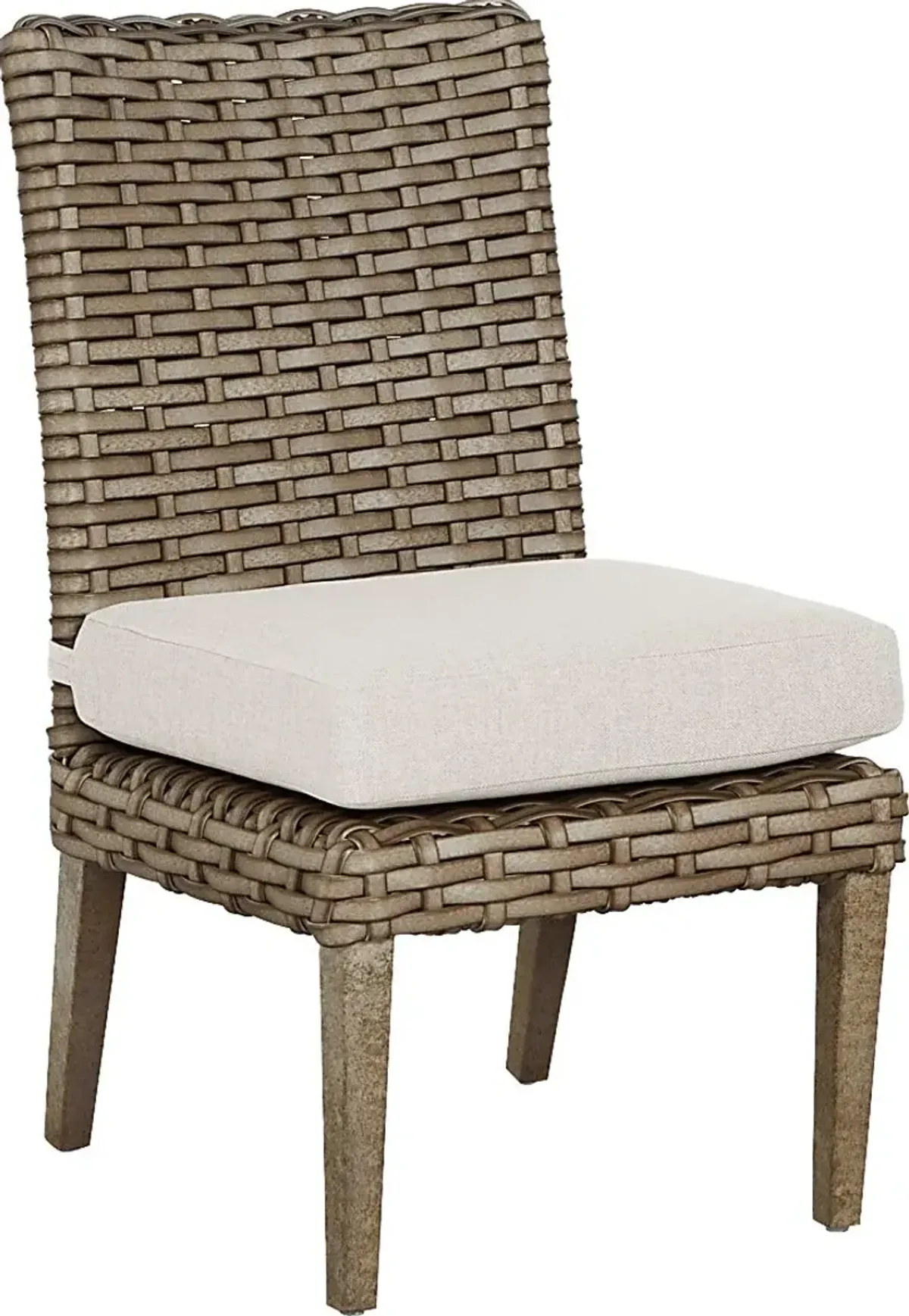 Siesta Key Driftwood 5 Pc 72 in. Rectangle Outdoor Dining Set with Linen Cushions