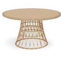 Catalina Natural 54 in. Round Outdoor Dining Table