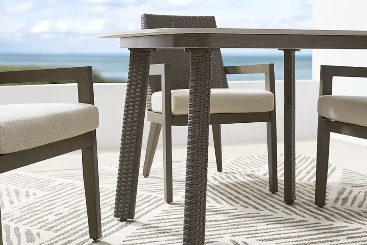 Point Reyes Brown Square Outdoor Dining Table