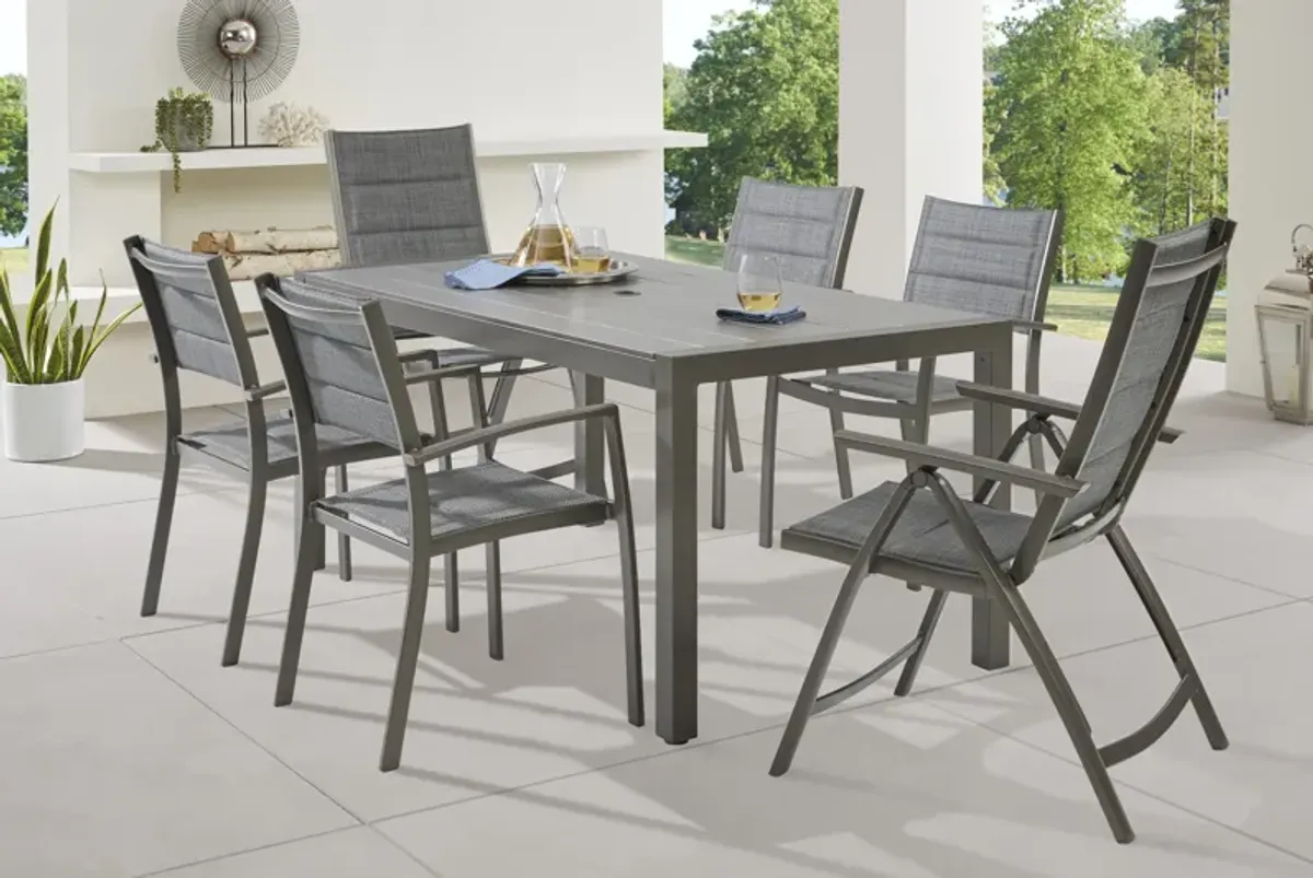 Ocean Tide Gray 7 Pc Outdoor Dining Set