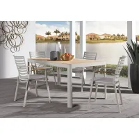 Garden View Sand 7 Pc Rectangle Outdoor Dining Set