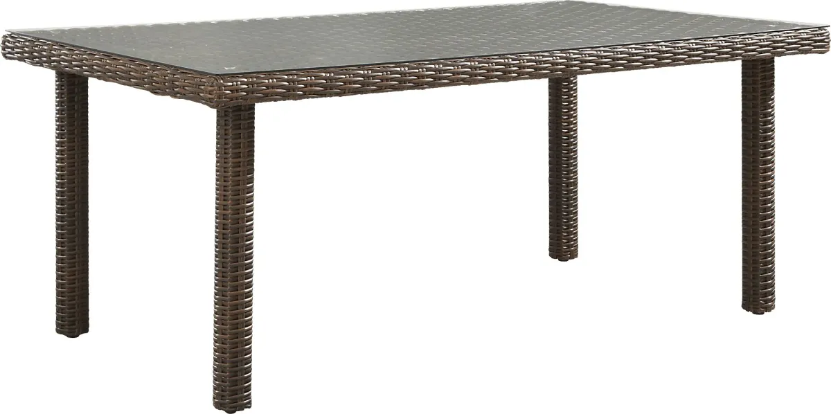 Mantra Brown 7 Pc Outdoor Dining Set with Ash Cushions