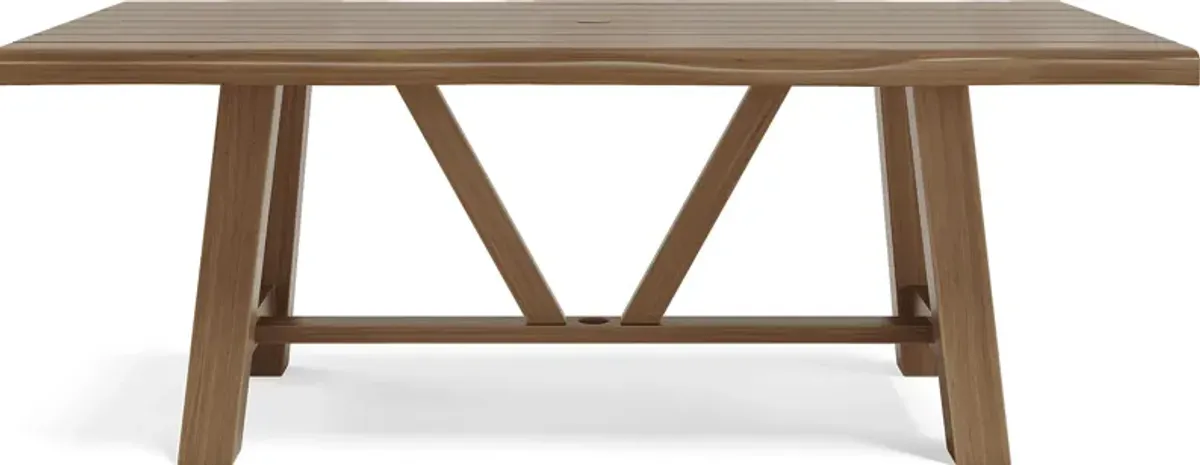 Patmos Tan 78 in. Rectangle Outdoor Dining Table