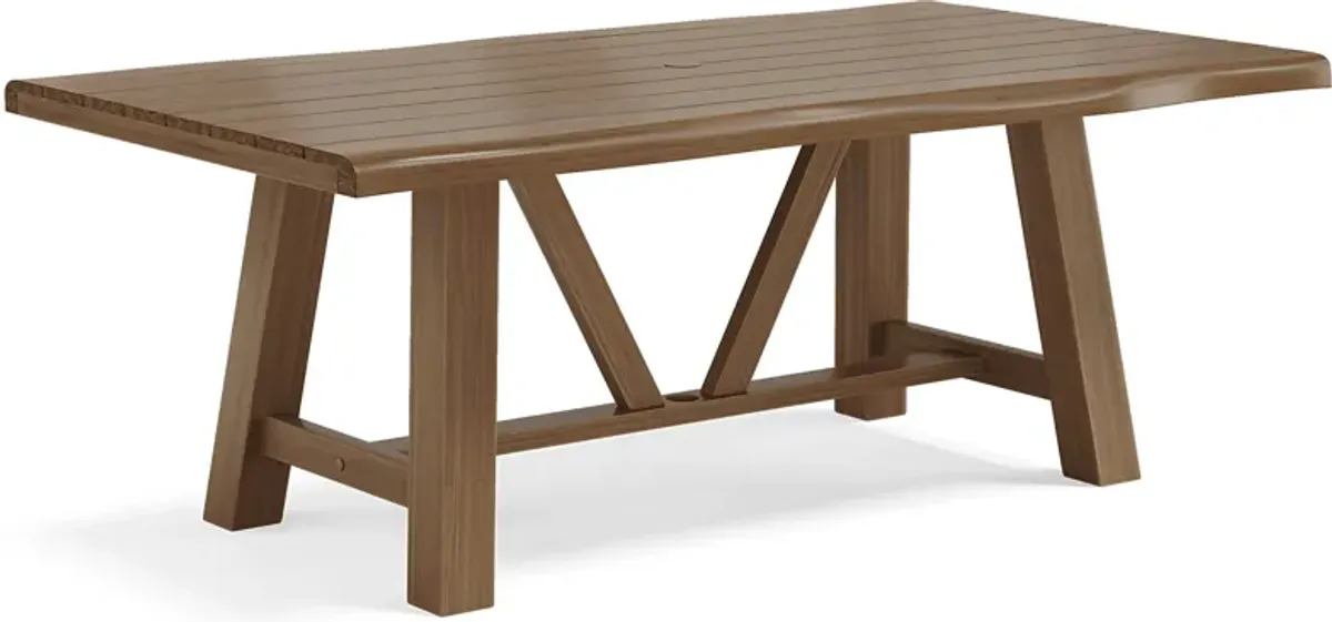 Patmos Tan 78 in. Rectangle Outdoor Dining Table