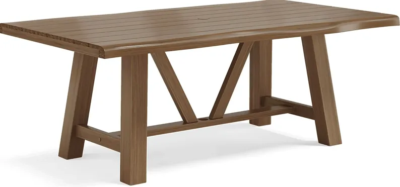 Patmos Tan 78 in. Rectangle Outdoor Dining Table
