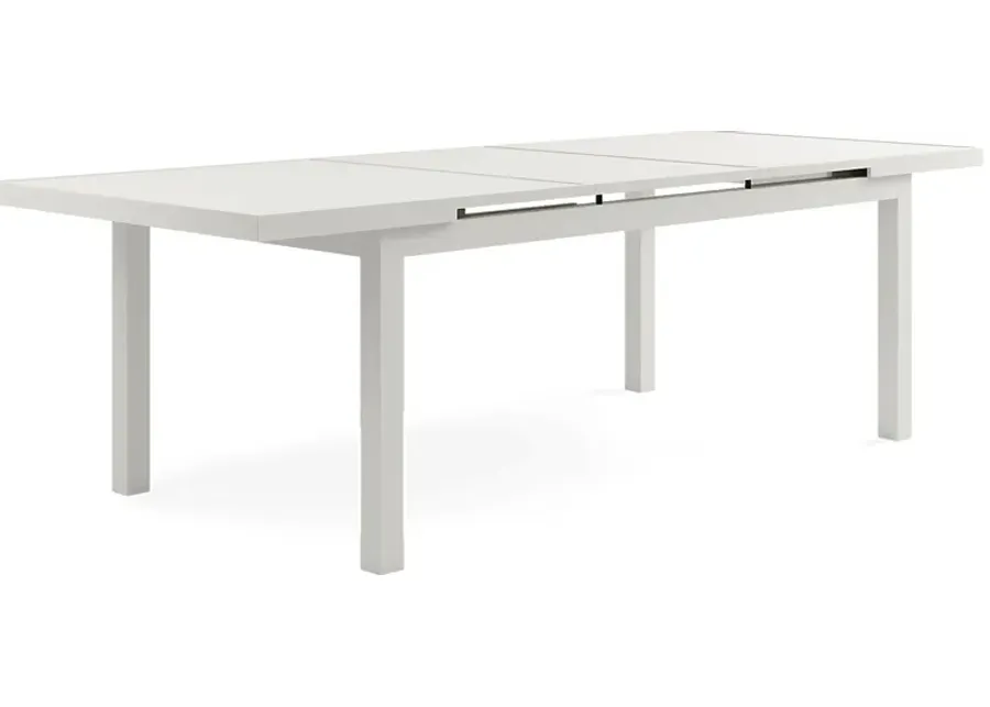 Park Walk White 73 - 97 in. Rectangle Extension Outdoor Dining Table