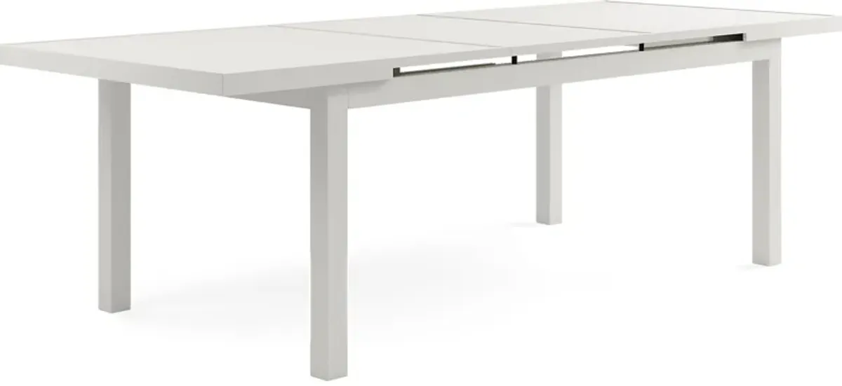 Park Walk White 73 - 97 in. Rectangle Extension Outdoor Dining Table