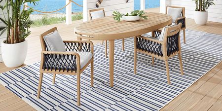 Riva Blonde Oval Outdoor Dining Table
