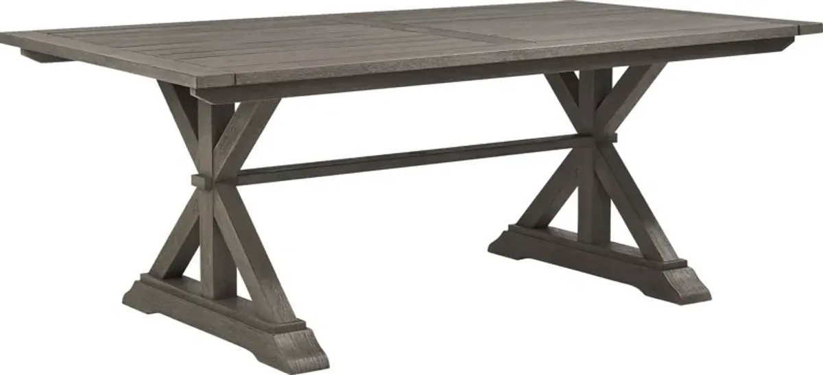 Siesta Key Gray 5 Pc Rectangle Outdoor Dining Set with Steel Cushions