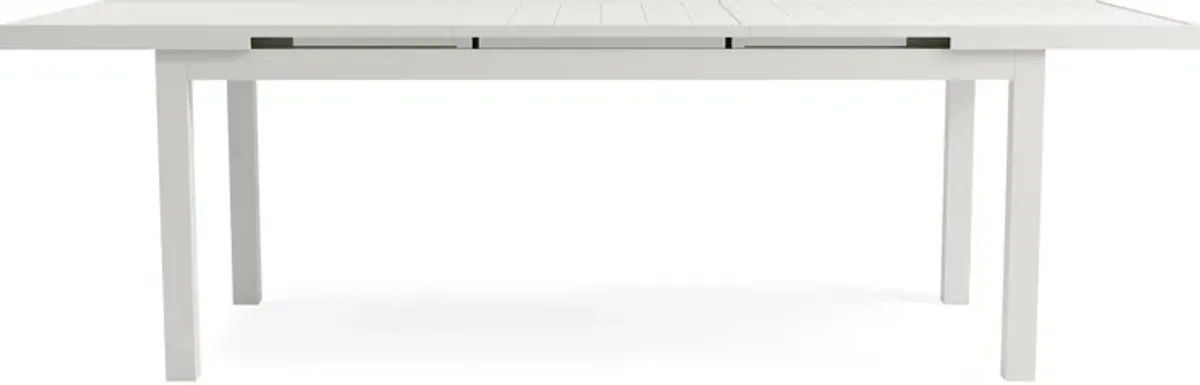 Park Walk White 73 - 97 in. Rectangle Extension Outdoor Dining Table