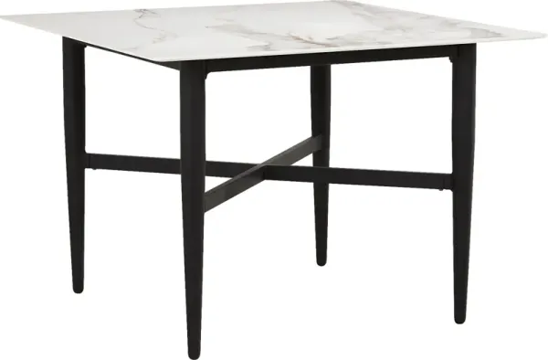 Harlowe Black Square Outdoor Dining Table