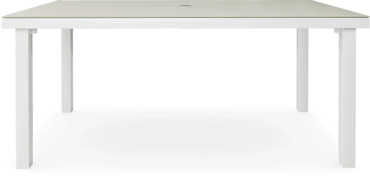 Solana White 70 in. Rectangle Outdoor Dining Table