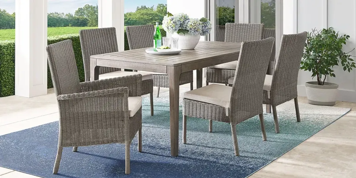 Forest Hills Gray 7 Pc Wood Outdoor Dining Set