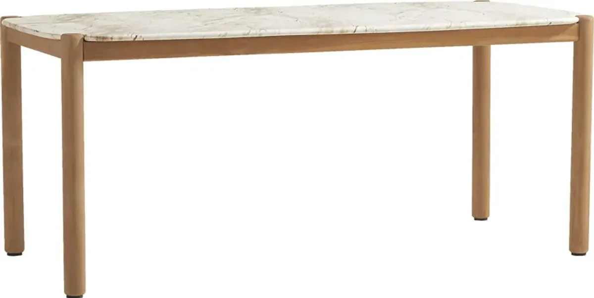 Koda White 71 in. Outdoor Dining Table