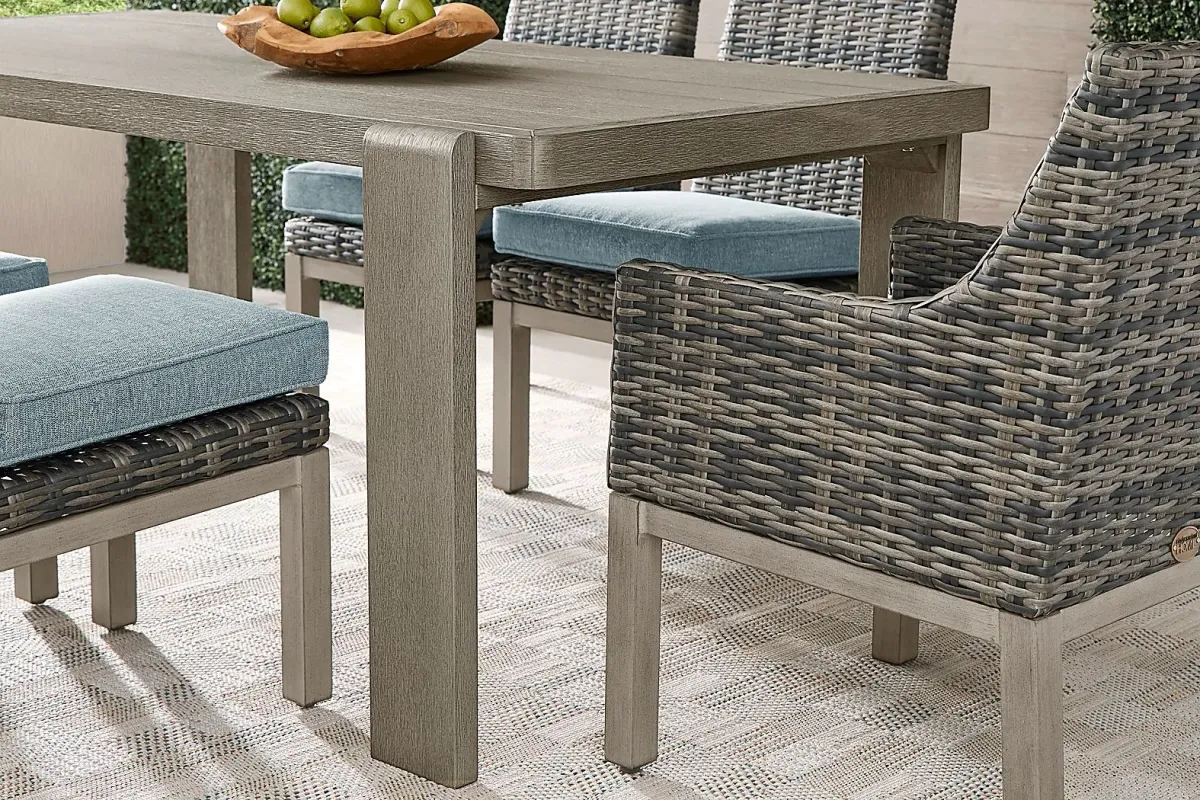 Montecello Gray Outdoor 40 x 98 Dining Table