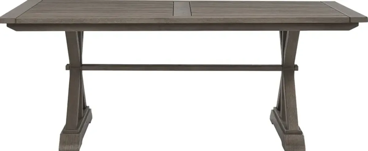 Siesta Key Light Wood 76 in. Rectangle Outdoor Dining Table