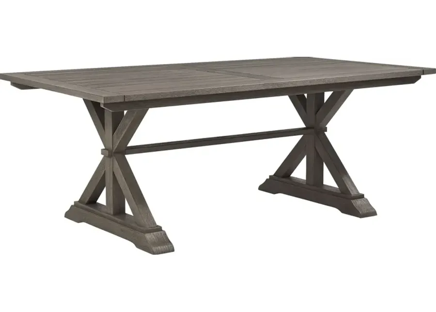 Siesta Key Light Wood 76 in. Rectangle Outdoor Dining Table