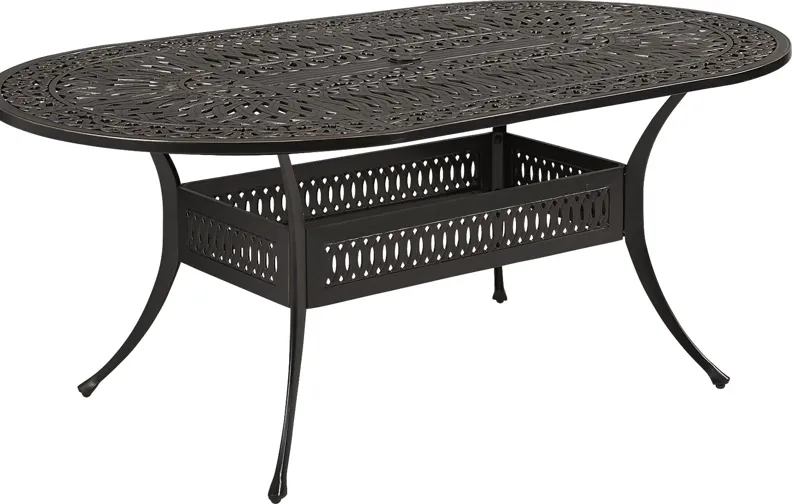 Lake Como Antique Bronze 72"" Oval Outdoor Dining Table