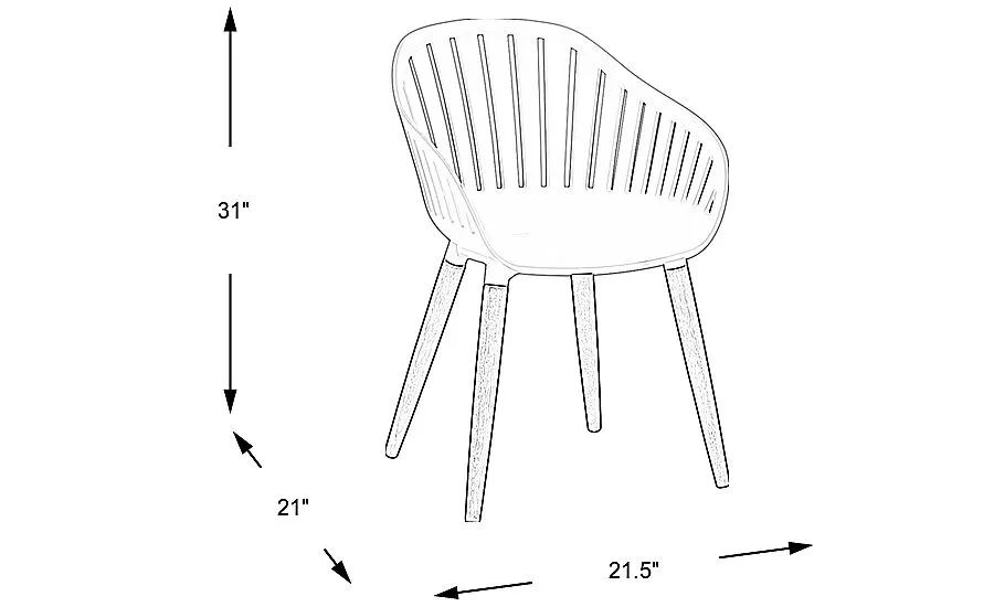 Nassau White Outdoor Side Chair