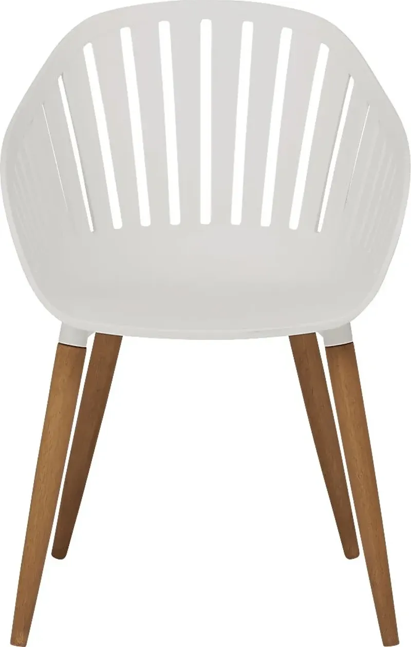 Nassau White Outdoor Side Chair