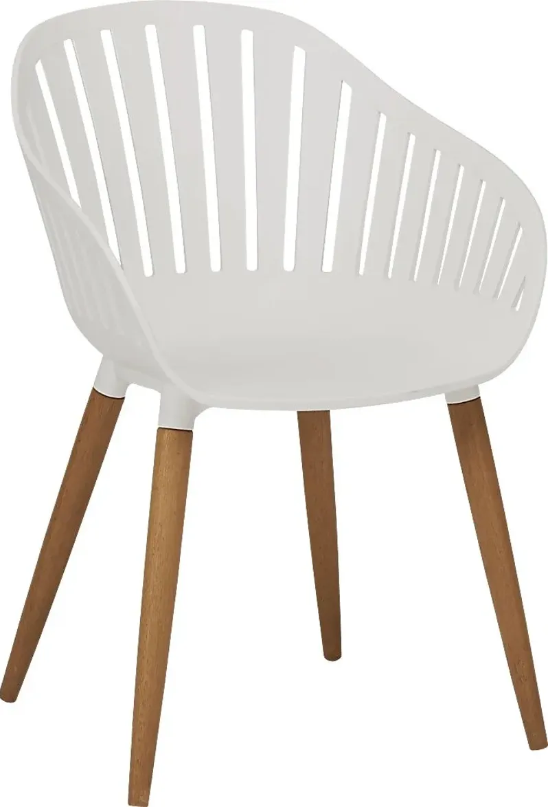 Nassau White Outdoor Side Chair