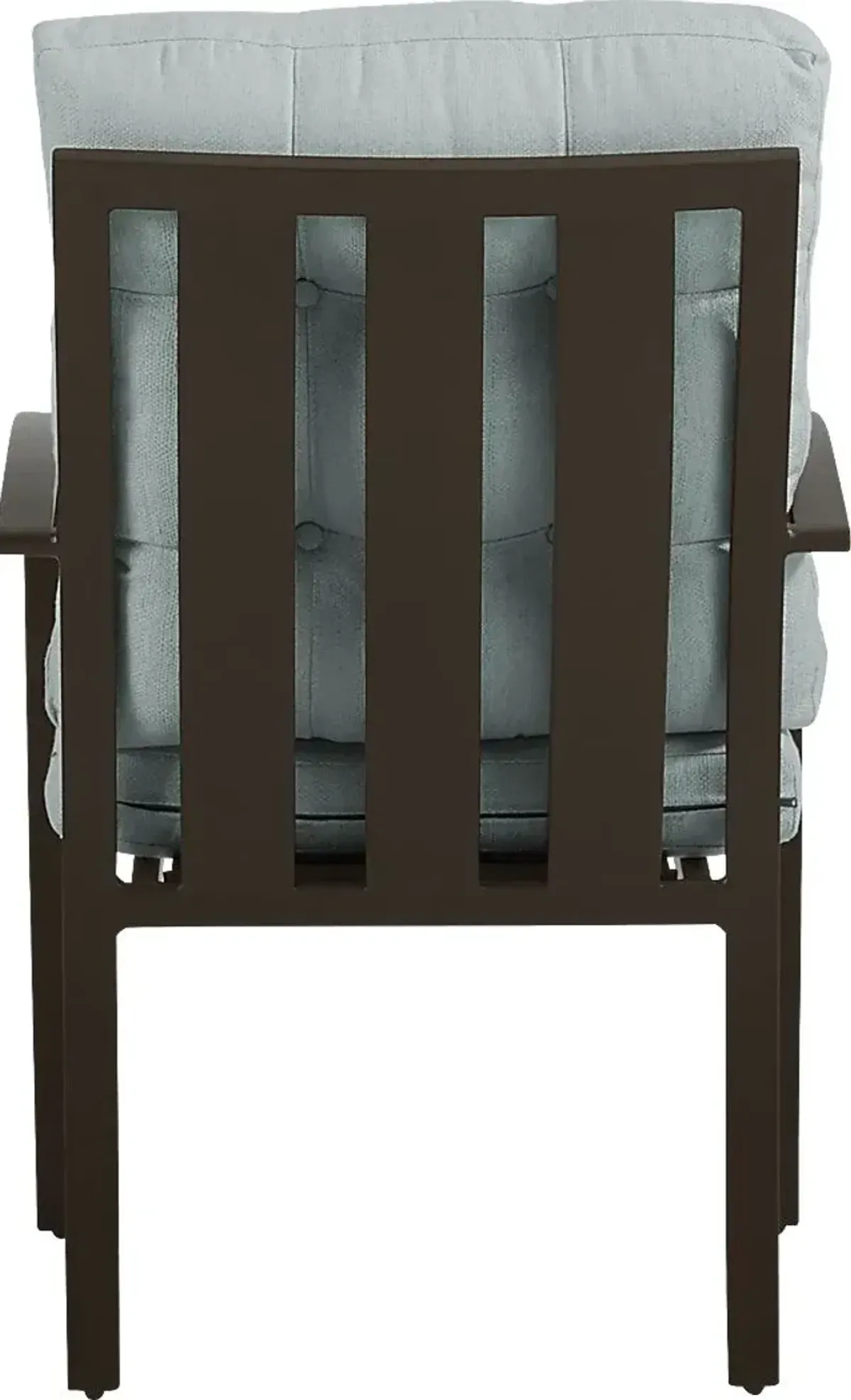 Lake Breeze Aged Bronze Outdoor Dining Chair with Mist Cushions