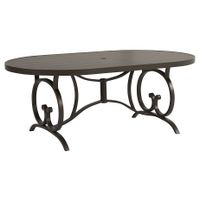 Bermuda Breeze Aged Bronze 78 in. Oval Outdoor Dining Table