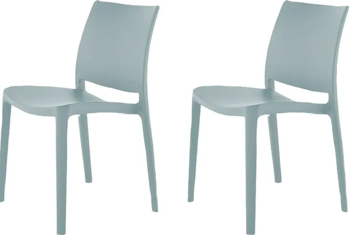 Lagoon Sensilla Light Blue Side Chair, Set of 2