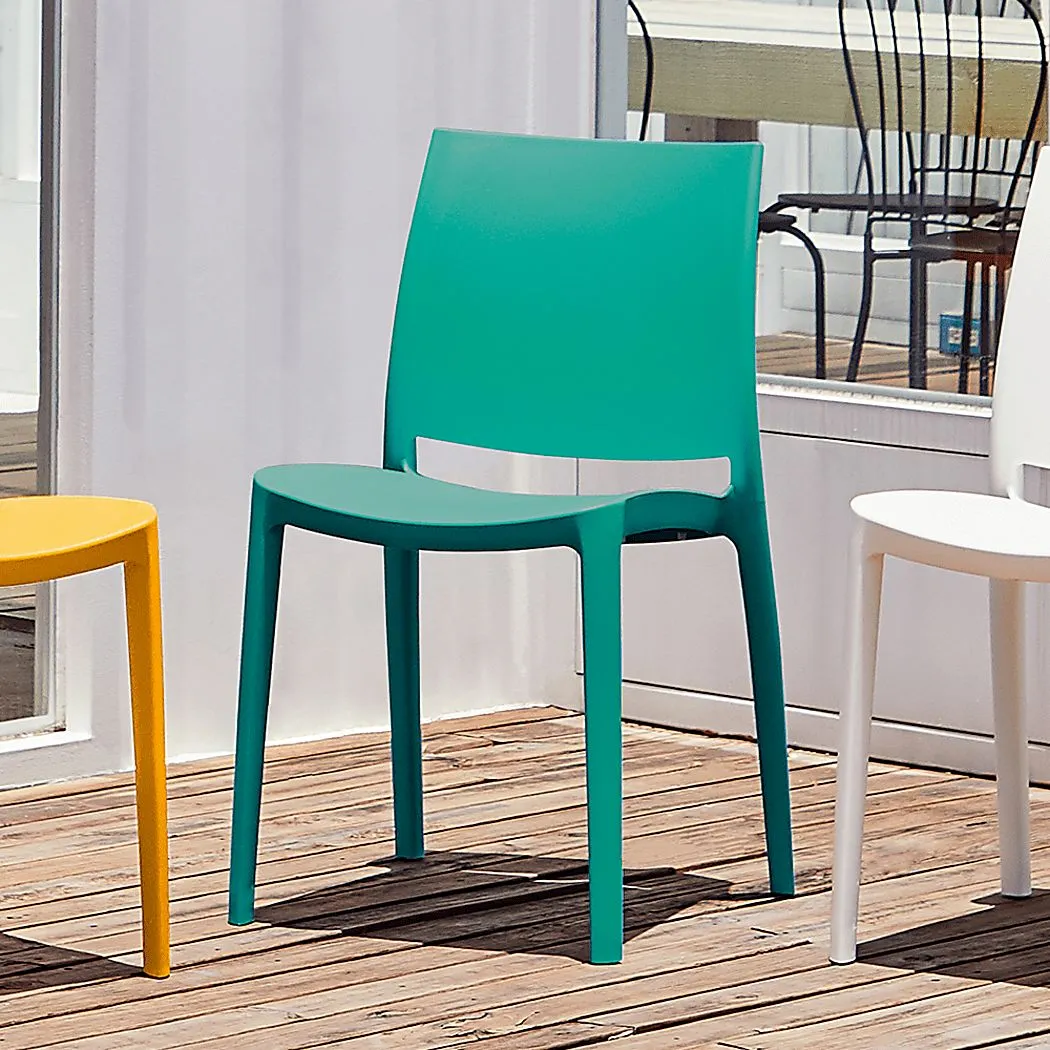 Lagoon Sensilla Turquoise Side Chair, Set of 2