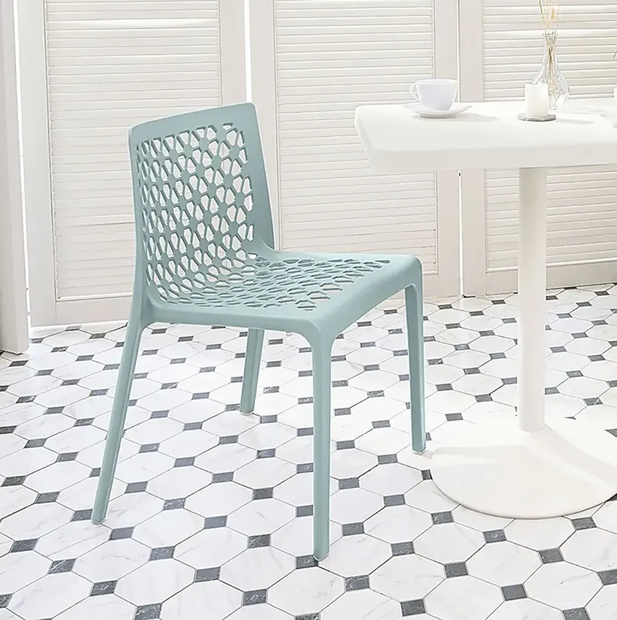 Lagoon Milan Light Blue Side Chair, Set of 2