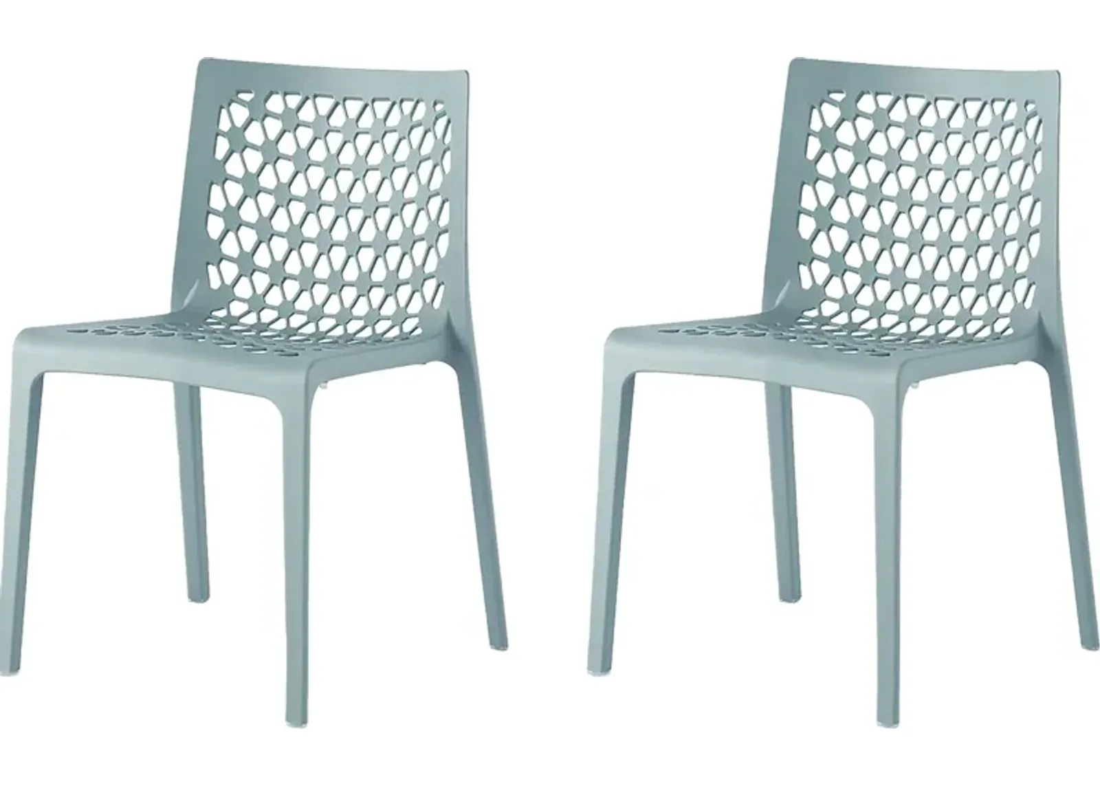 Lagoon Milan Light Blue Side Chair, Set of 2