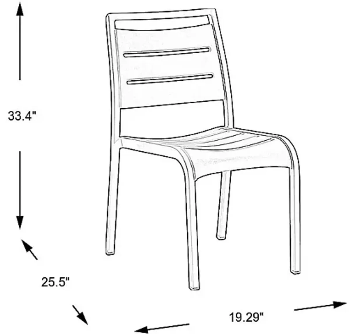 Park Walk White Outdoor Side Chair