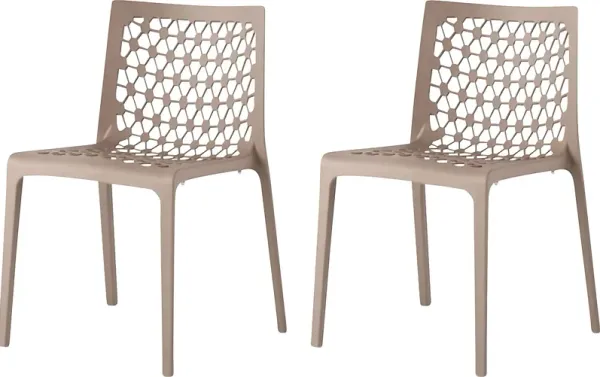 Lagoon Milan Gray Outdoor Dining Chair, Set of 2