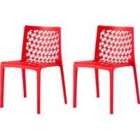 Lagoon Milan Red Outdoor Dining Chair, Set of 2