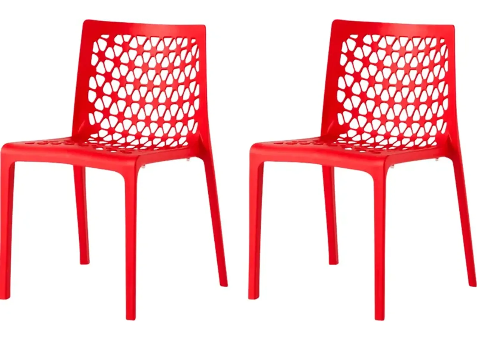 Lagoon Milan Red Outdoor Dining Chair, Set of 2