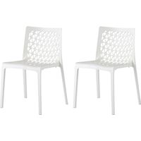 Lagoon Milan White Outdoor Dining Chair, Set of 2