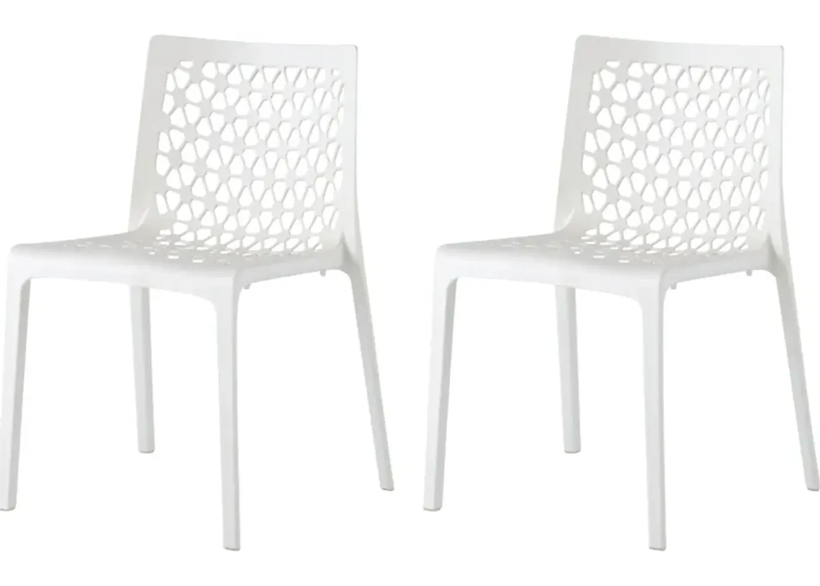 Lagoon Milan White Outdoor Dining Chair, Set of 2