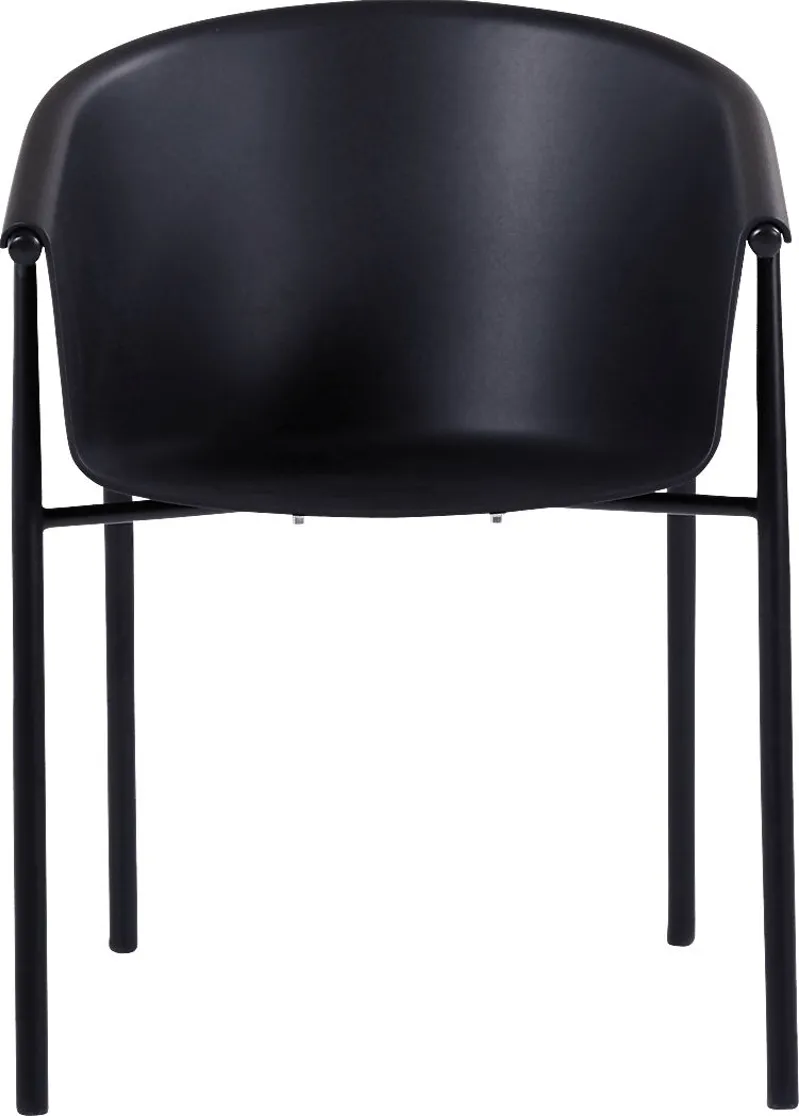 Soldau Black Outdoor Side Chair