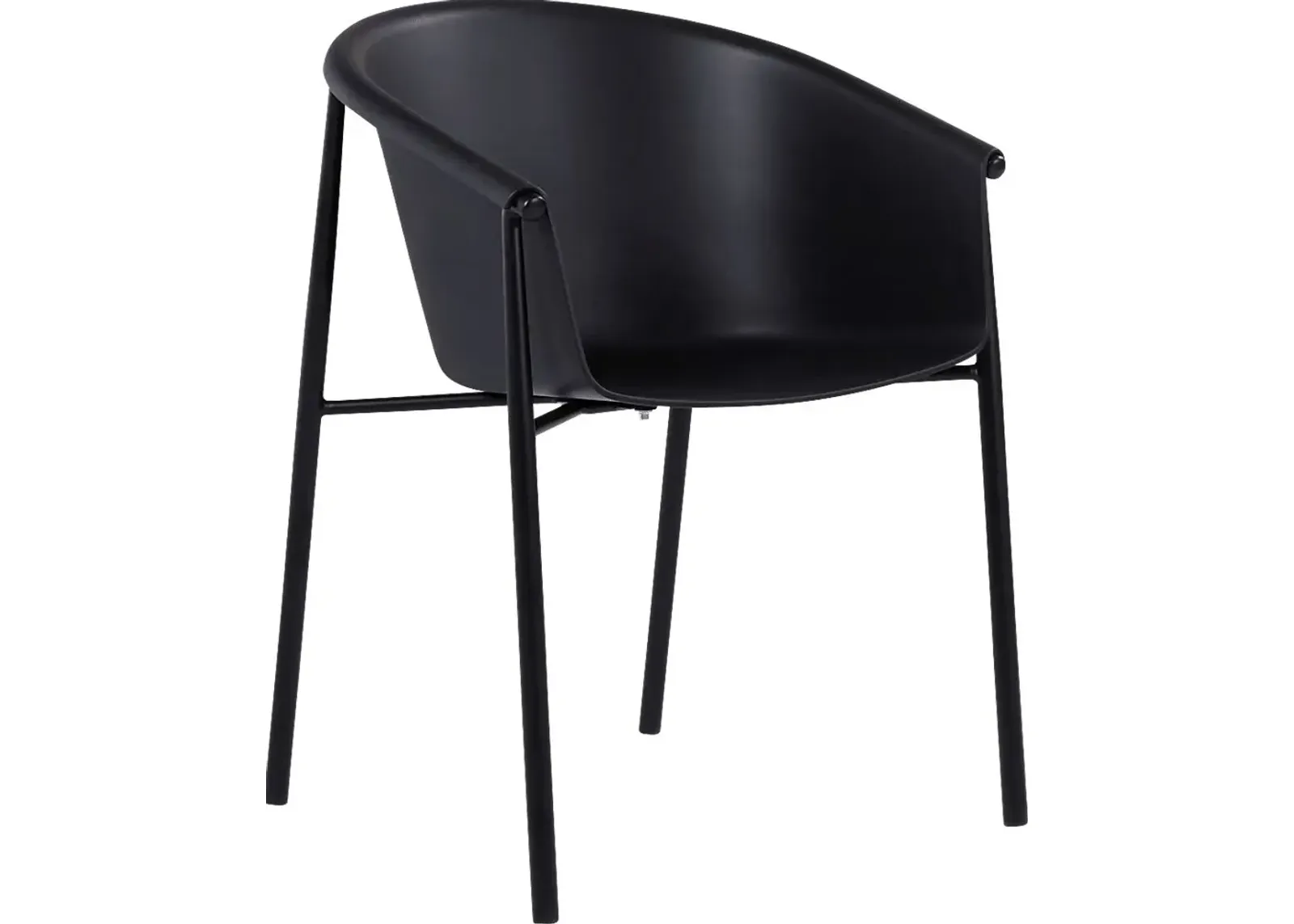 Soldau Black Outdoor Side Chair