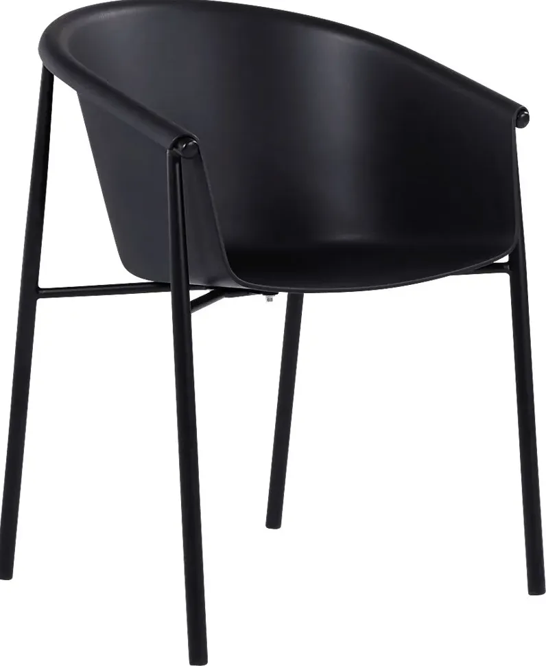 Soldau Black Outdoor Side Chair