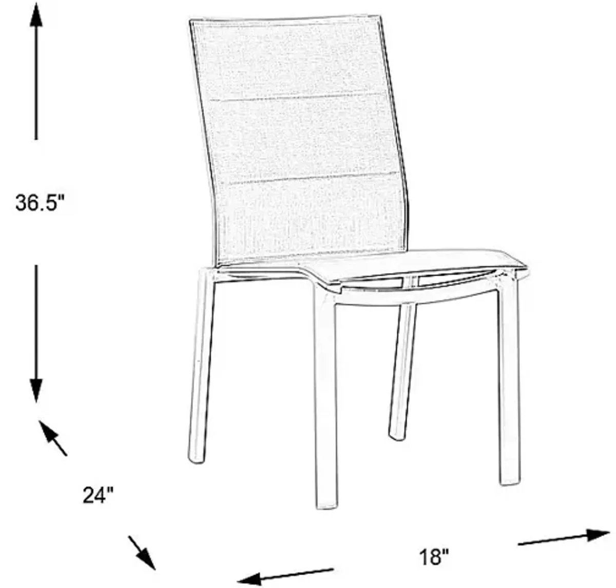 Solana White Outdoor Side Chair