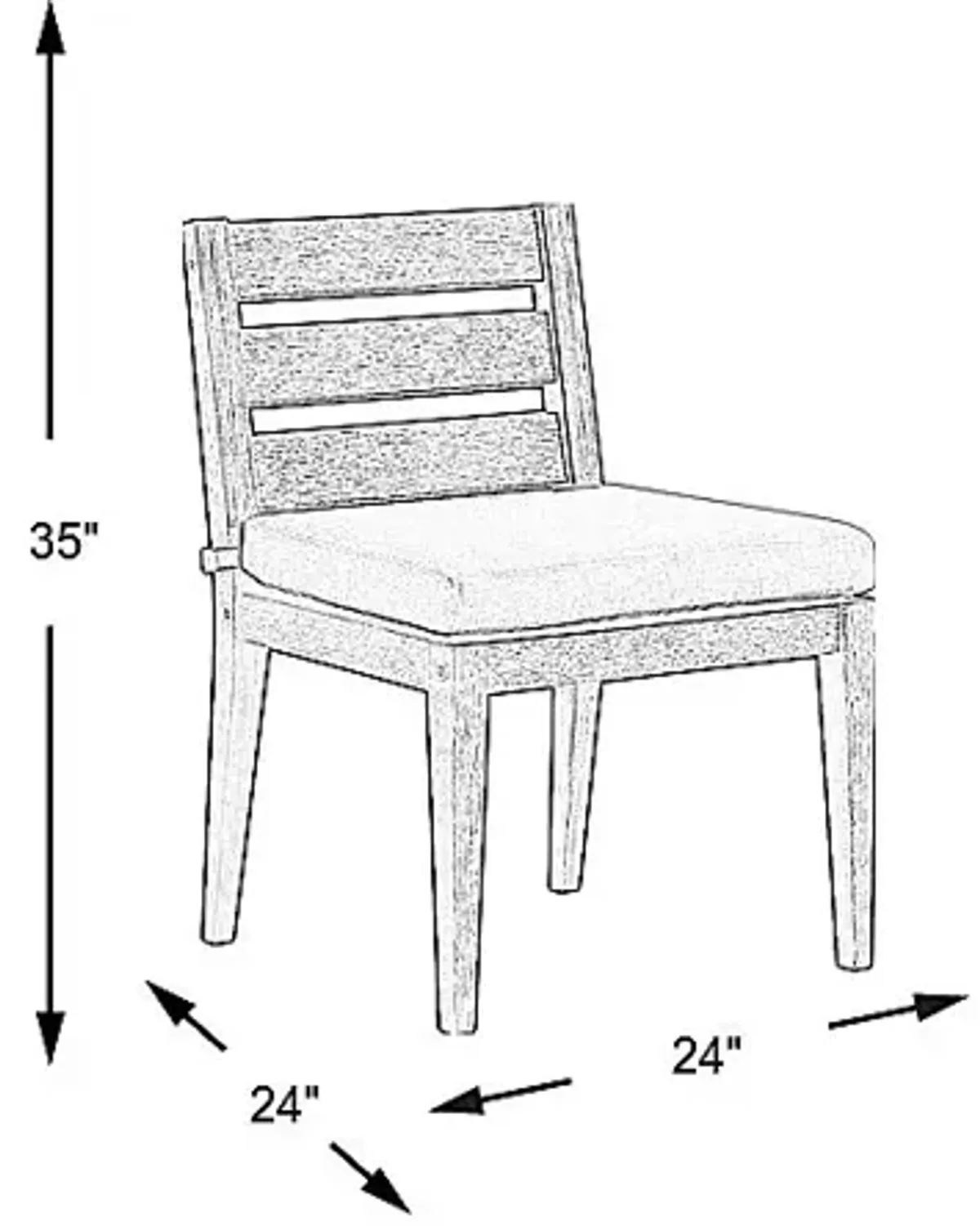 Lake Tahoe Gray Outdoor Side Chair with Seagull Cushion