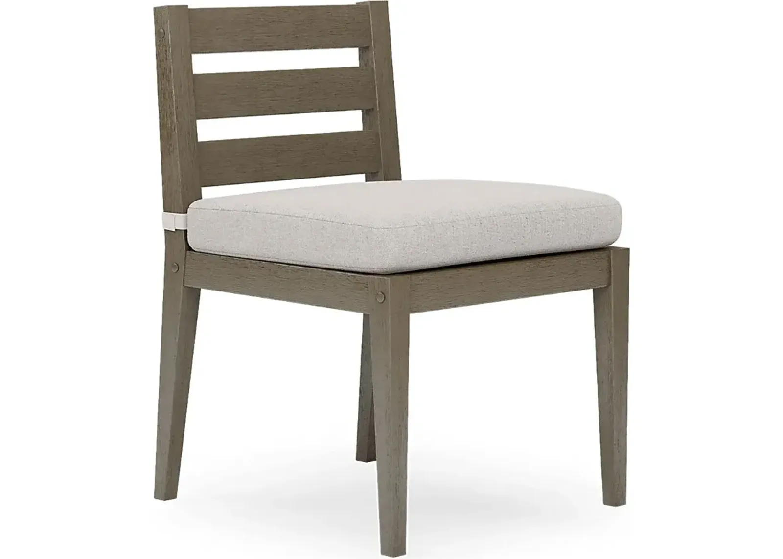 Lake Tahoe Gray Outdoor Side Chair with Seagull Cushion