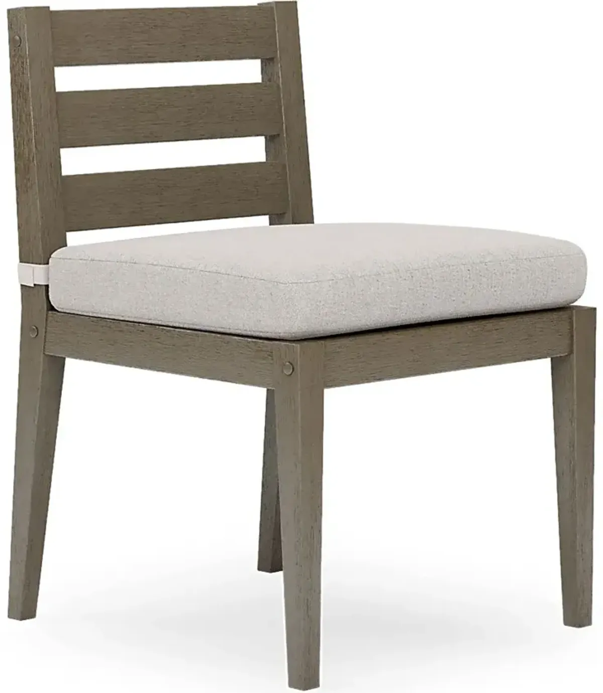 Lake Tahoe Gray Outdoor Side Chair with Seagull Cushion