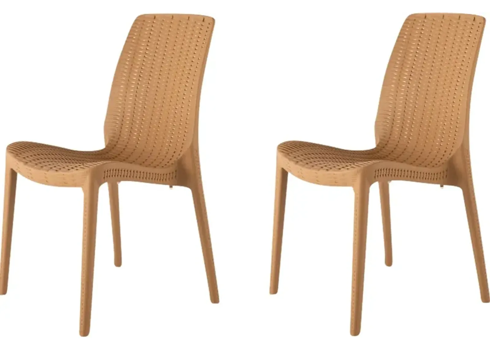 Lagoon Rue Tan Outdoor Dining Chair, Set of 2